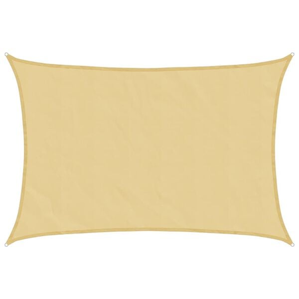 vidaXL Sonnensegel Sandfarbe 2,5x2 m 100% Polyester Oxford