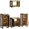 vidaXL Badezimmerm&ouml;bel-Set 4 pcs Braun Massives upgecyceltes Holz