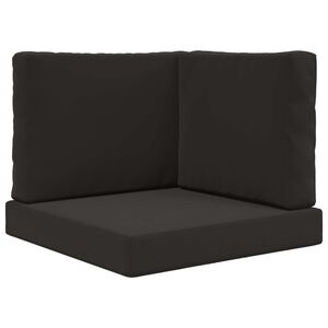 vidaXL Sofakissen f&uuml;r drau&szlig;en 3 pcs Schwarz Polyester