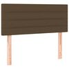 vidaXL Boxspringbett mit Matratze & LED Dunkelbraun 90x200 cm Stoff