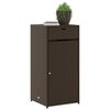 vidaXL Gartenschrank Braun 55x55x111 cm Poly Rattan