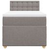 vidaXL Boxspringbett mit Matratze Taupe 90x190 cm Stoff
