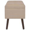 vidaXL Bank mit Staufach Beige 80 cm Samt