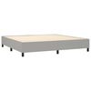vidaXL Boxspringbett mit Matratze Hellgrau 200x200 cm Stoff