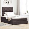 vidaXL Ottoman-Bett mit Matratze Dunkelbraun 120x200 cm Stoff