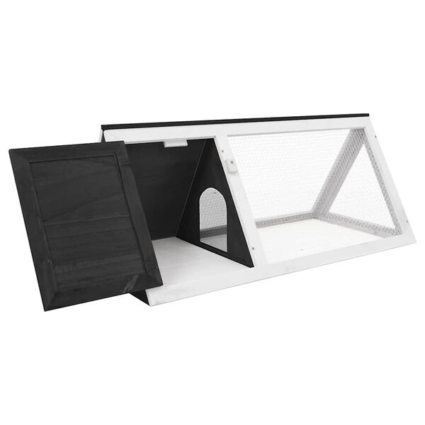 vidaXL Kleintier-/Kaninchenstall Grau Holz