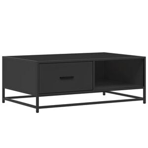 vidaXL Couchtisch Schwarz 90x57x35 cm Holzwerkstoff und Metall