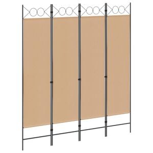 vidaXL 4-teiliger Raumteiler Beige 160 x 180 cm Stoff