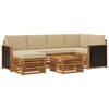 vidaXL Outdoor-Sofagarnitur 6 stk. Natur