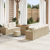 vidaXL Garten-Sofa-Set 10 pcs Beige Poly-Rattan