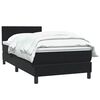 vidaXL Boxspringbett mit Matratze Schwarz 100x210 cm Samt