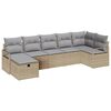 vidaXL Sofa Set 7 Stk. Beige und Hellgrau Poly-Rattan