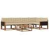 vidaXL Outdoor-Sofagarnitur mit Kissen 6 pcs Natur und Beige