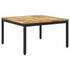 vidaXL Couchtisch Wei&szlig; und Schwarz 80 x 80,5 x 45 cm Massivholz Akazie