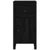 vidaXL Sideboard Schwarz 40x35x80 cm Massivholz Kiefer