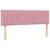 vidaXL Boxspringbett mit Matratze Rosa 160x220 cm Samt