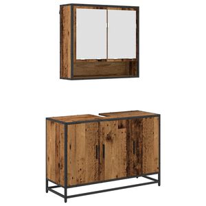vidaXL Badezimmerm&ouml;bel-Set 2 stk. Altholz 90 x 33 x 60 cm