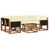 vidaXL Outdoor-Sofagarnitur 7 stk. Natur und Creme
