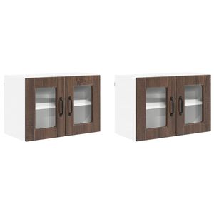 vidaXL Geschirrsp&uuml;lerfront 2 pcs Braun Eichen-Optik 60 x 31 x 40 cm