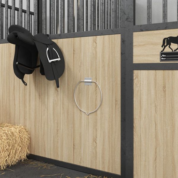 vidaXL Eimerhalter Wandmontage Silbern Stahl