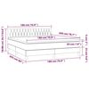 vidaXL Boxspringbett mit Matratze & LED Dunkelbraun 180x200 cm Stoff