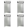 vidaXL Schneckenzaun 4 pcs Silber 10 x 10 x 25 cm Verzinkter Stahl