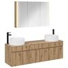 vidaXL Badezimmerschrank-Set 4 pcs Artisan-Eiche Holzwerkstoff
