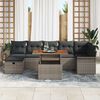 vidaXL Garten-Sofa-Set 8 pcs Grau Poly-Rattan