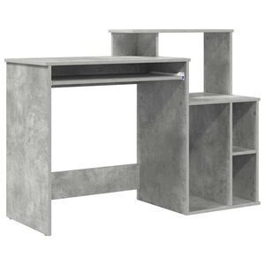 vidaXL Schreibtisch Betongrau 120,5 x 44 x 88,5 cm Holzwerkstoff