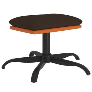 vidaXL Fu&szlig;hocker Braun 60x60x36 cm Stoff und Kunstleder