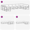 vidaXL Outdoor-Sofagarnitur mit Kissen 10 pcs Nat&uuml;rlich und Hellgrau