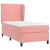 vidaXL Boxspringbett mit Matratze Rosa 90x190 cm Samt
