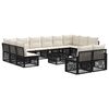 vidaXL Gartensofa-set 13 pcs Schwarz Poly-Rattan