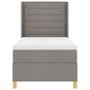 vidaXL Boxspringbett mit Matratze mit Kopfteil Taupe 90 x 190 cm Stoff