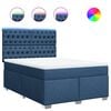 vidaXL Boxspringbett mit Matratze Blau 140x190 cm Stoff