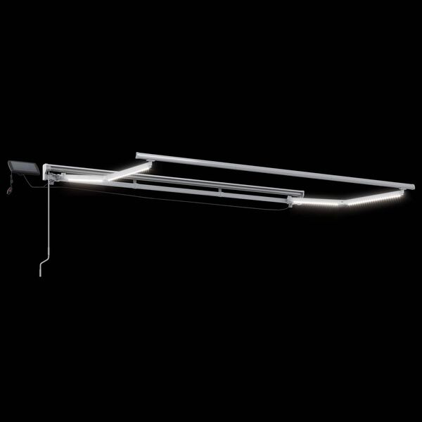 vidaXL Manueller Markisenrahmen mit LEDs Braun 3 x 2,5 m