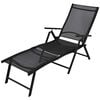 vidaXL Sonnenliege Klappbar Aluminium Schwarz
