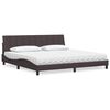 vidaXL Bett mit Matratze "Hanko" Dunkelbraun 200x200 cm Stoff