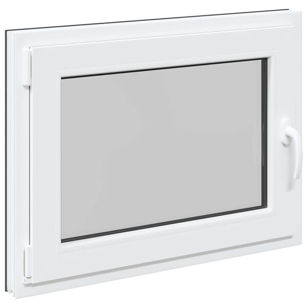 vidaXL Kellerfenster "RISOR" 80x60 cm Drehkipp DIN Links Anthrazit