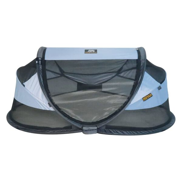 DERYAN Pop-up Reisebett mit Moskitonetz Baby Luxe Blau