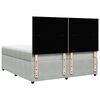 vidaXL Boxspringbett mit Matratze Hellgrau 200x200 cm Samt