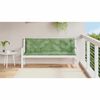 vidaXL Gartenbank-Auflagen 2 Stk. Blattmuster 150x50x7 cm Stoff