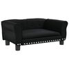 vidaXL Hundebett Schwarz 70x45x30 cm Kunstleder