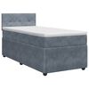 vidaXL Boxspringbett mit Matratze Dunkelgrau 90 x 190 cm Samt