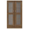 vidaXL Vitrinenschrank Braun Eiche-Optik 82,5x30,5x150cm Holzwerkstoff