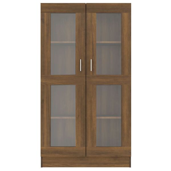 vidaXL Vitrinenschrank Braun Eiche-Optik 82,5x30,5x150cm Holzwerkstoff