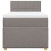 vidaXL Boxspringbett mit Matratze Taupe 90x200 cm Stoff