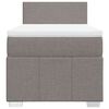 vidaXL Boxspringbett mit Matratze Taupe 80x200 cm Stoff
