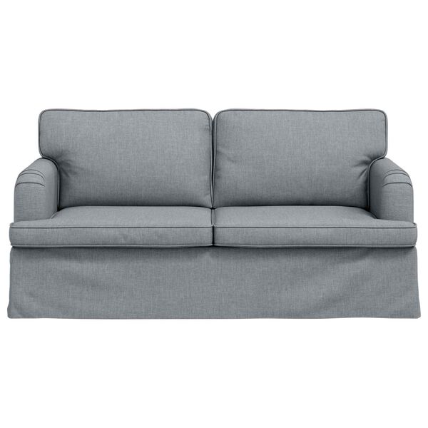 vidaXL Sofa 140cm Hellgrau Metall