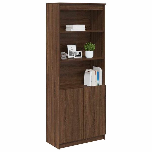 vidaXL Highboard Braun Eichen-Optik 70x35x180 cm Holzwerkstoff
